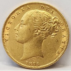 AUSTRALIA 1875 . ONE 1 SOVEREIGN . SYDNEY . GOLD